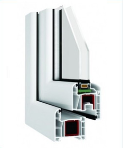 Standardowy 5 komorowy system o głebokości 70mm. Elegancki zaokraglony kształt.
